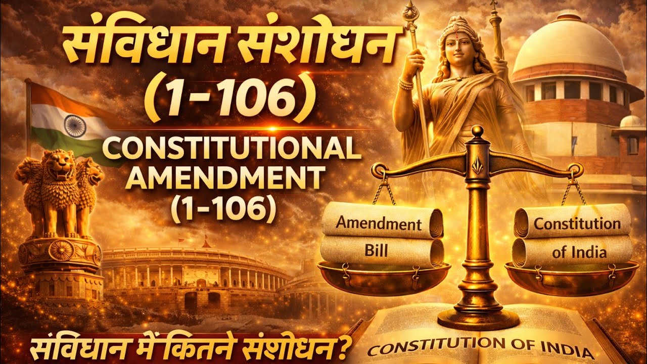 संविधान संशोधन 1-106 | Constitutional Amendment | Sambidhan Sansodhan | आसान कहानी में 