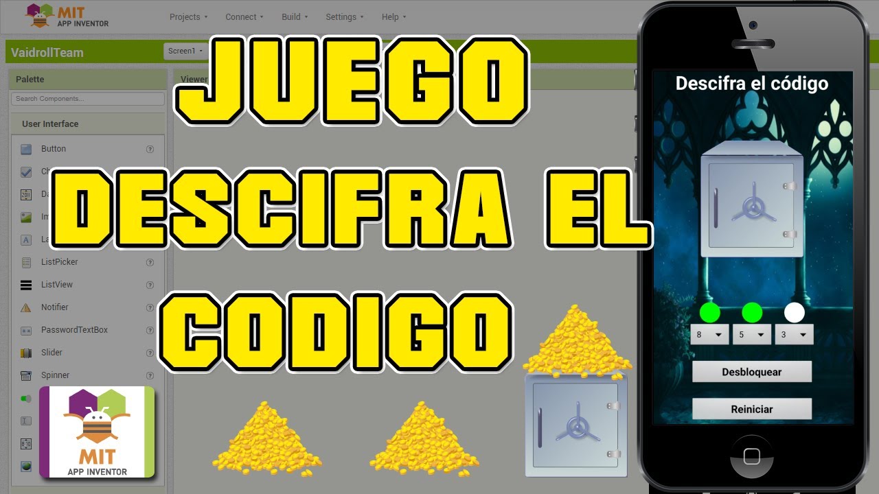 JUEGO DESCIFRA EL CÓDIGO EN MIT APP INVENTOR 2