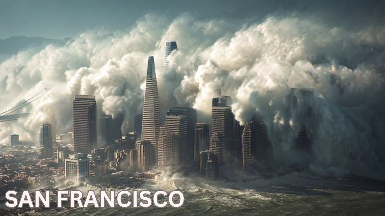 MEGA TSUNAMI 2025 HITS SAN FRANCISCO ( ai cinematic )