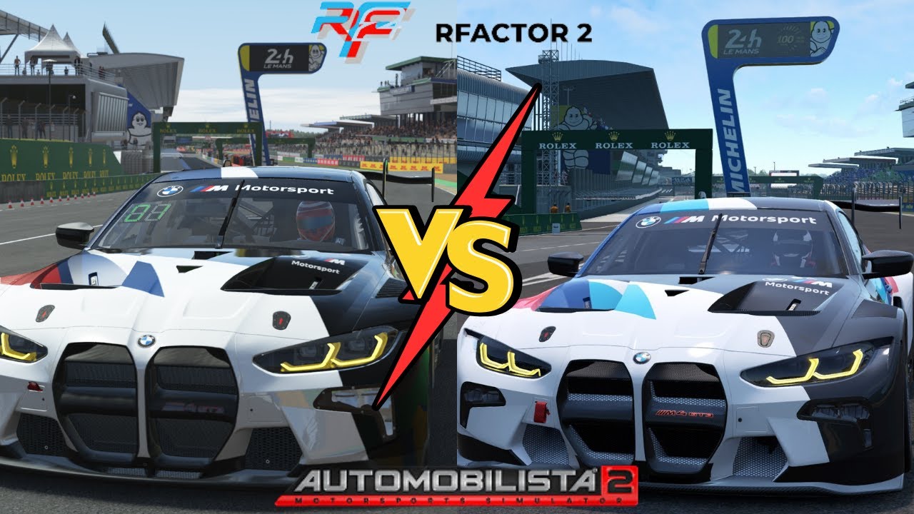 Automobilista 2 vs rFactor 2 - Le Mans 👀 & 🔊 Shootout - Who Does Circuit de la Sarthe the Best ??