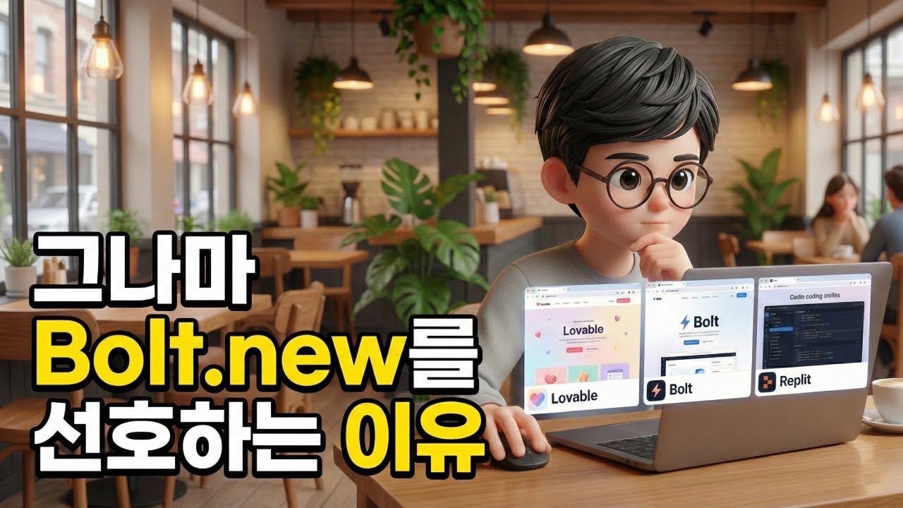 바이브코딩 서비스 중에서 그나마 Bolt를 씁니다.