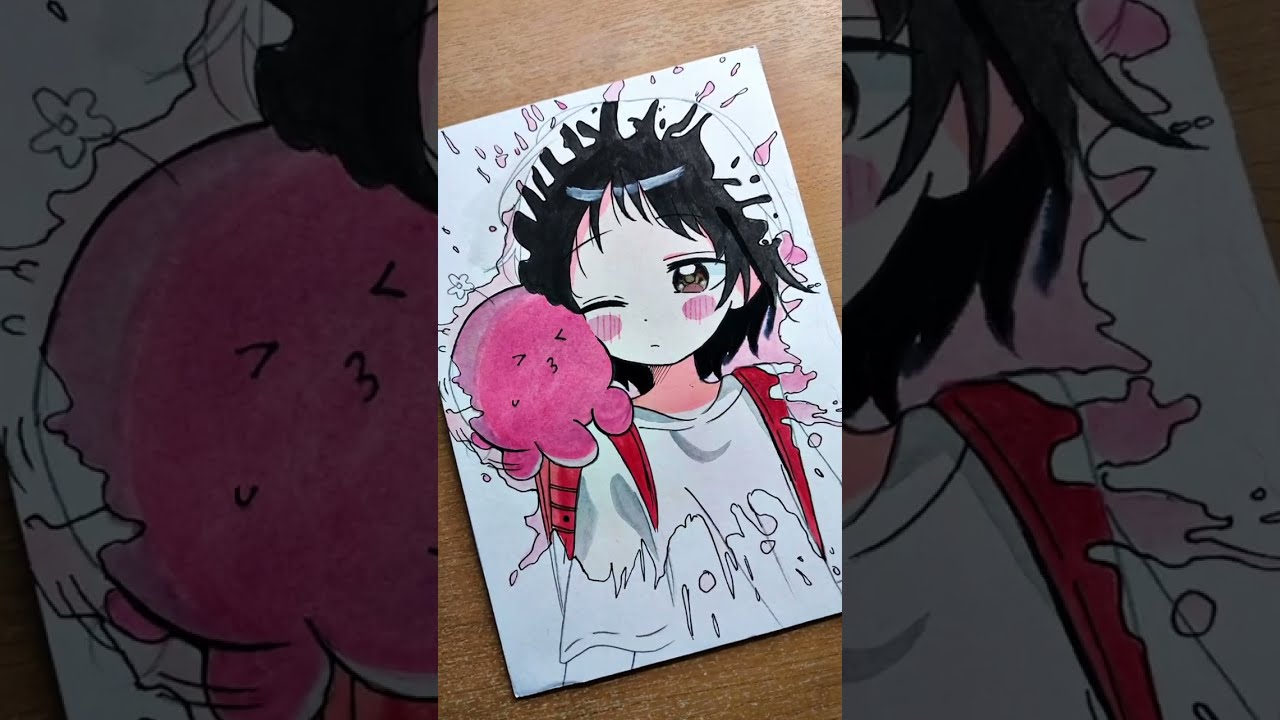 Full spill art process | Shizuka kuze from Takopi's original sin .