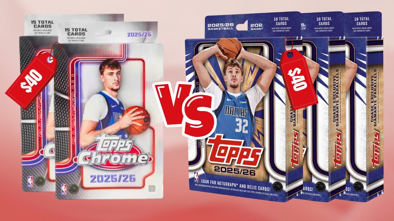 $40 TOPPS CHROME HANGERS vs $40 TOPPS FLAGSHIP | BASKETBALL RETAIL BATTLE PT. 2!