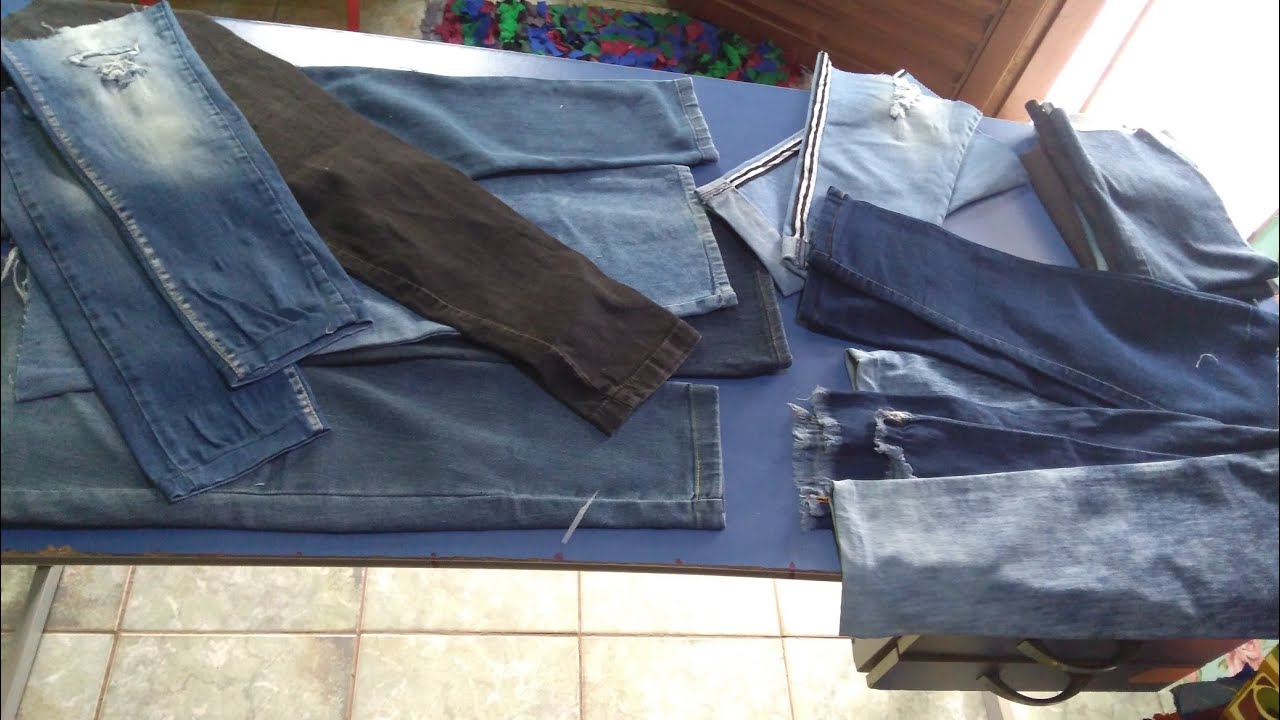 #CORTANDO PERNAS DE CALÇAS JEANS USADAS #VIDEO2