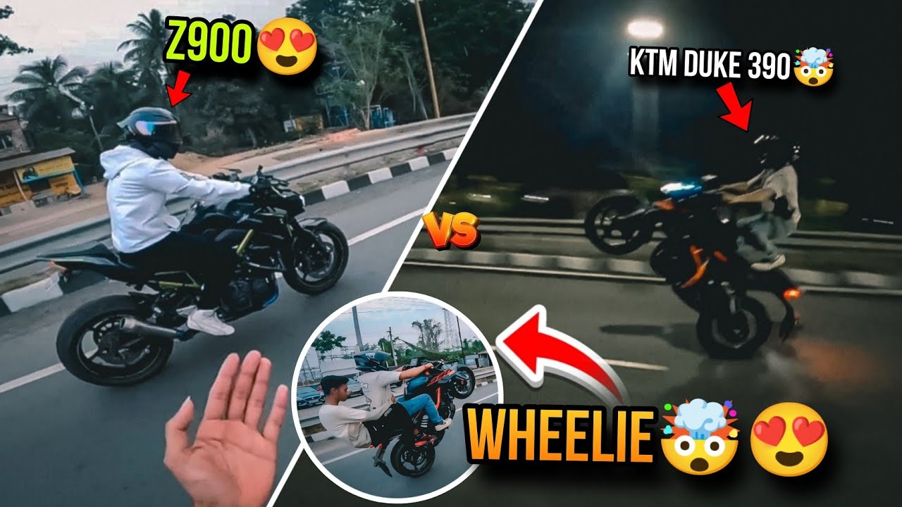Z900 vs KTM DUKE 390 *WHEELIE* 🤯😍 পুরো আগুন RIDE 😅🔥