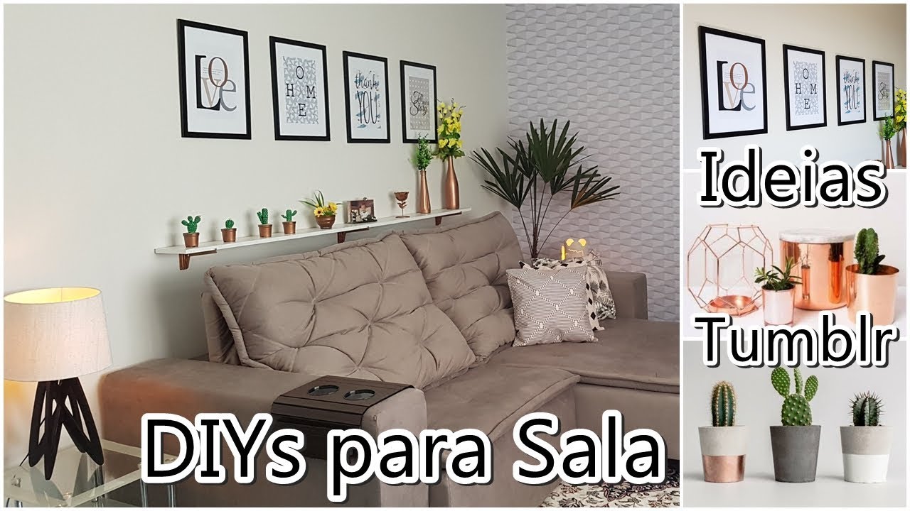 DIYs para Sala, Ideias lindas + Cactos, quadros e prateleira | Viviane Magalhães