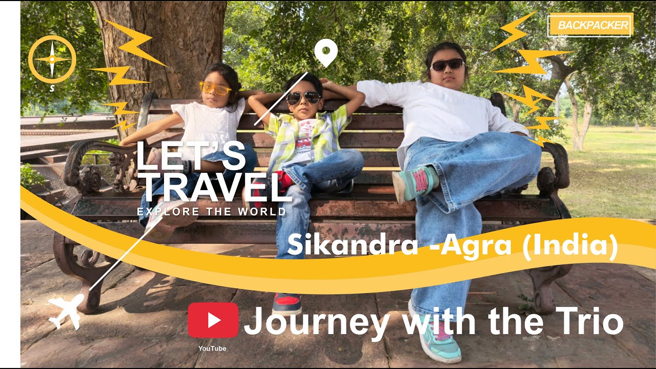 3 Kids Explore Sikandra, Agra  Tomb of Akbar the Great