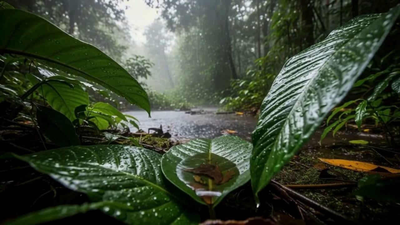 Rain Sounds for Sleeping & Studying | Relaxing Rainforest White Noise