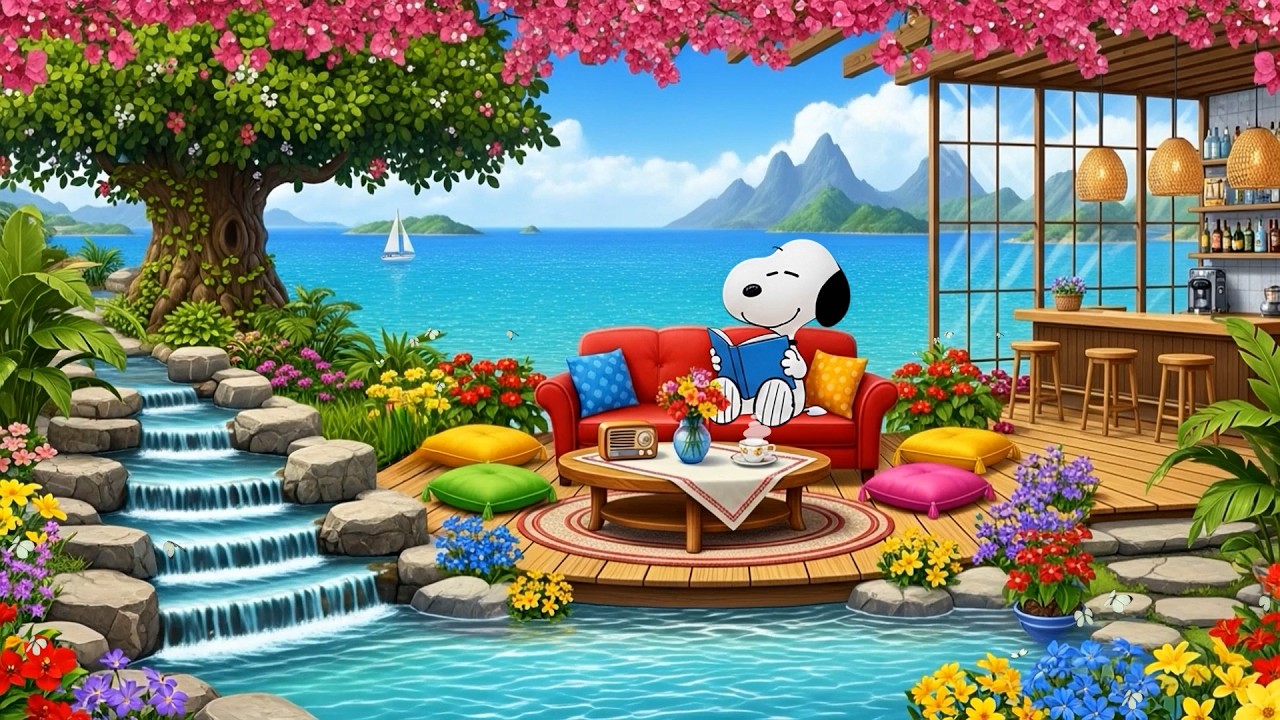 🌸 Snoopy’s Springtime Seaside 🌊 Relaxing Lofi Days 🌿 Calm Lofi Vibes to Peaceful Days