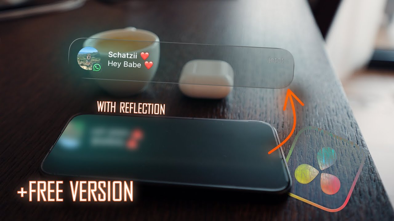 Всплывающее сообщение с отражением / Учебное пособие по DaVinci Resolve