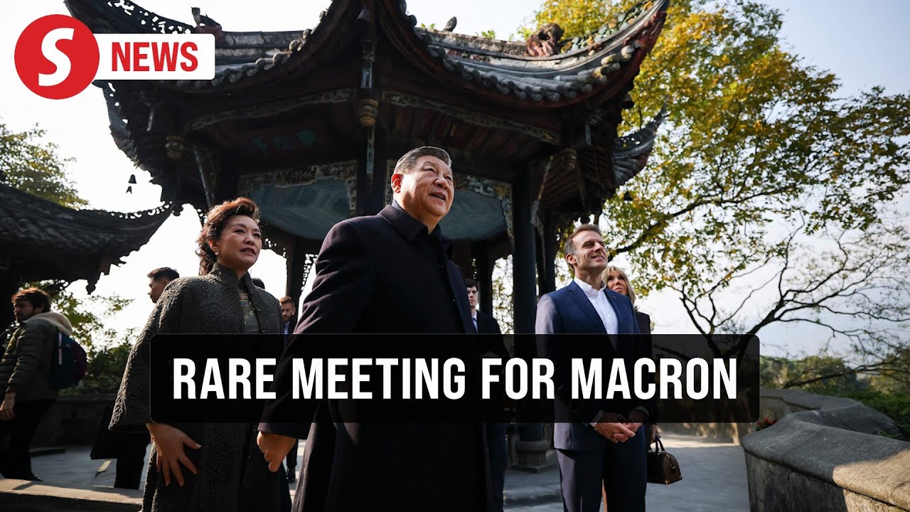 Macron, Xi hold informal talks at ancient dam site outside of Beijing