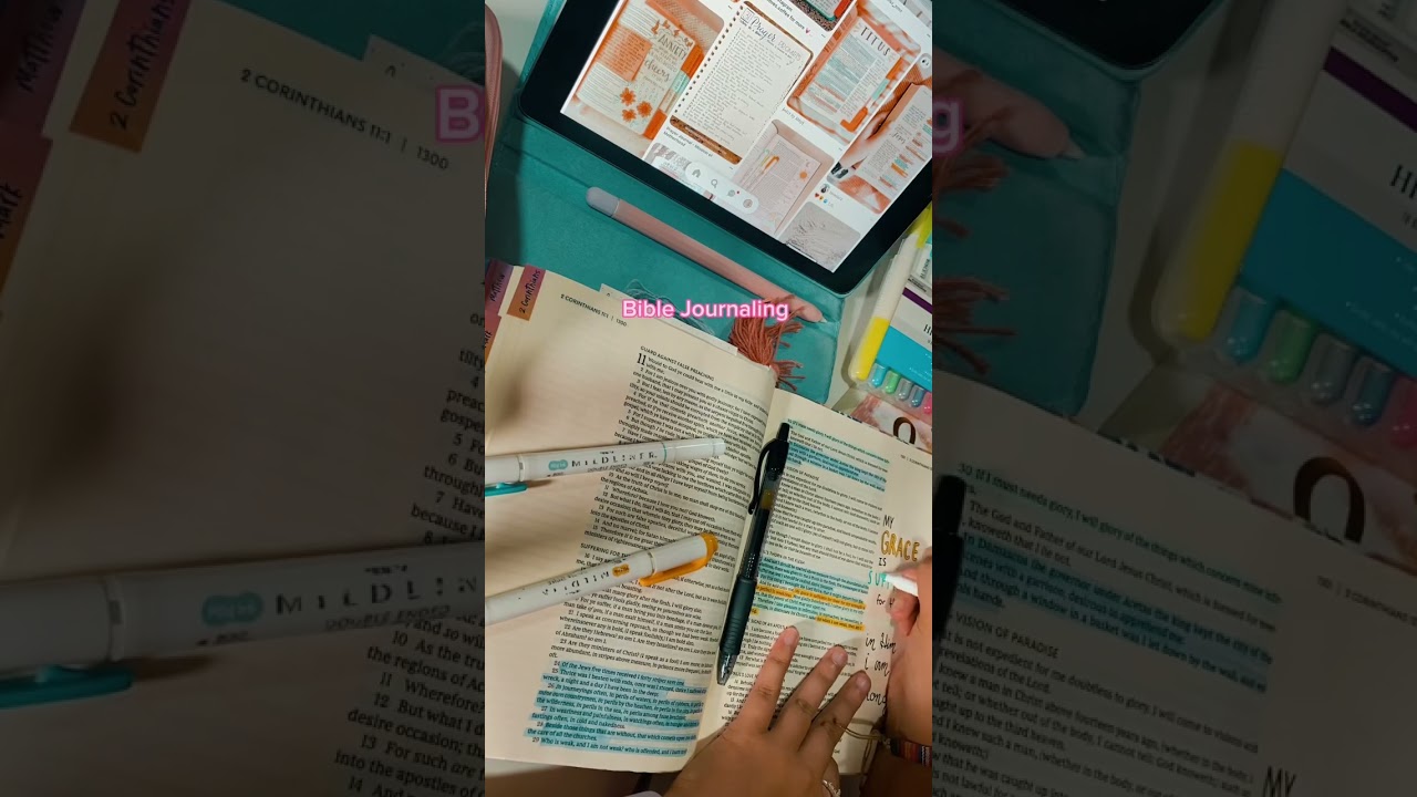BIBLE JOURNALING time-lapse of a relaxing time | HIS GRACE IS SUFFICIENT ❤️‍🩹
