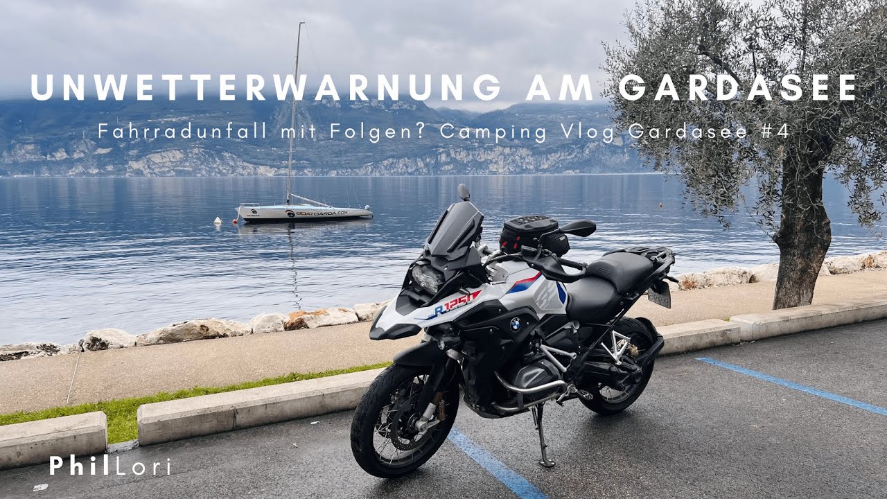 Unwetterwarnung am Gardasee / Fahrradunfall mit Folgen ? Camping Vlog Gardasee #4