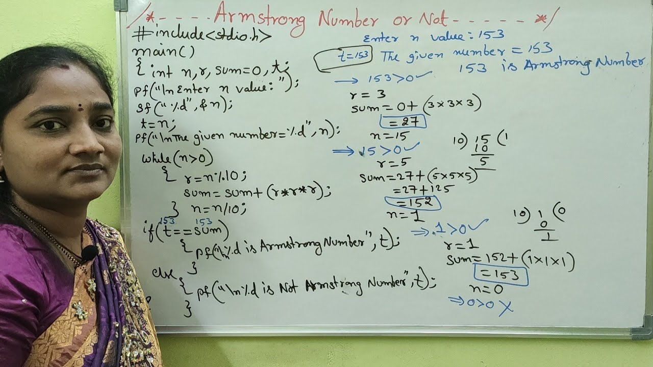 C Language ||C Program to find whether the given number is Armstrong or not||Telugu Scit Tutorial