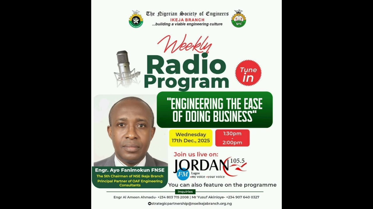 ENGINEERING THE EASE OF DOING BUSINESS - Engr. Ayo Fanimokun, FNSE