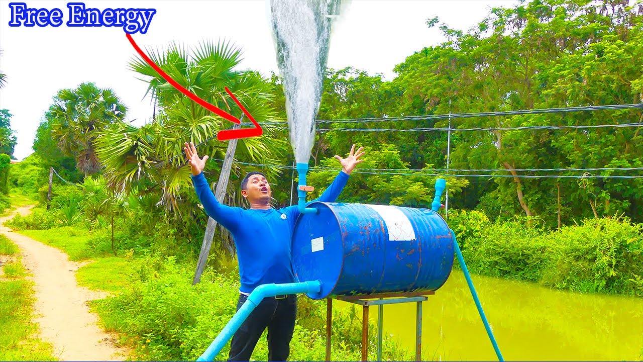 Super Free Energy Water Pump | Auto Pump water from Big River 24h/day NO Electricity
