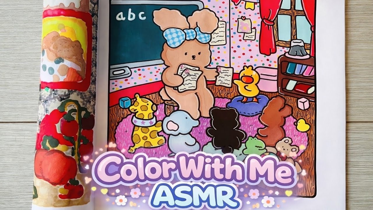 Color With Me ASMR | Fuzzy Workies (Learning is so Fun!)