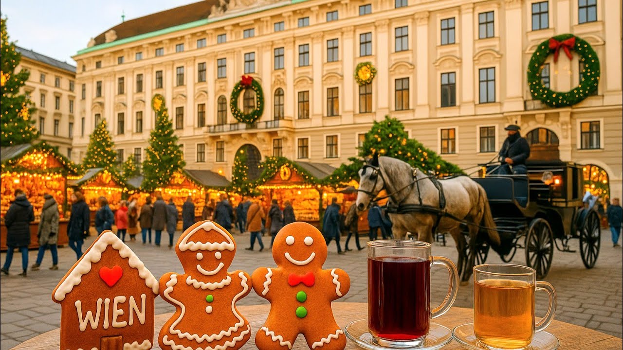 Vienna, Austria – Christmas Market at the Holiday Season and the Winter Magic