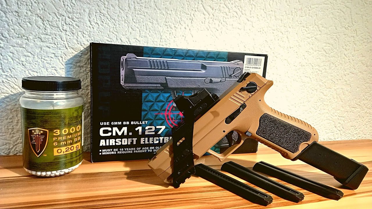 Airsoft - AEP CM.127 Glock Tan (Elektrisch) - Review