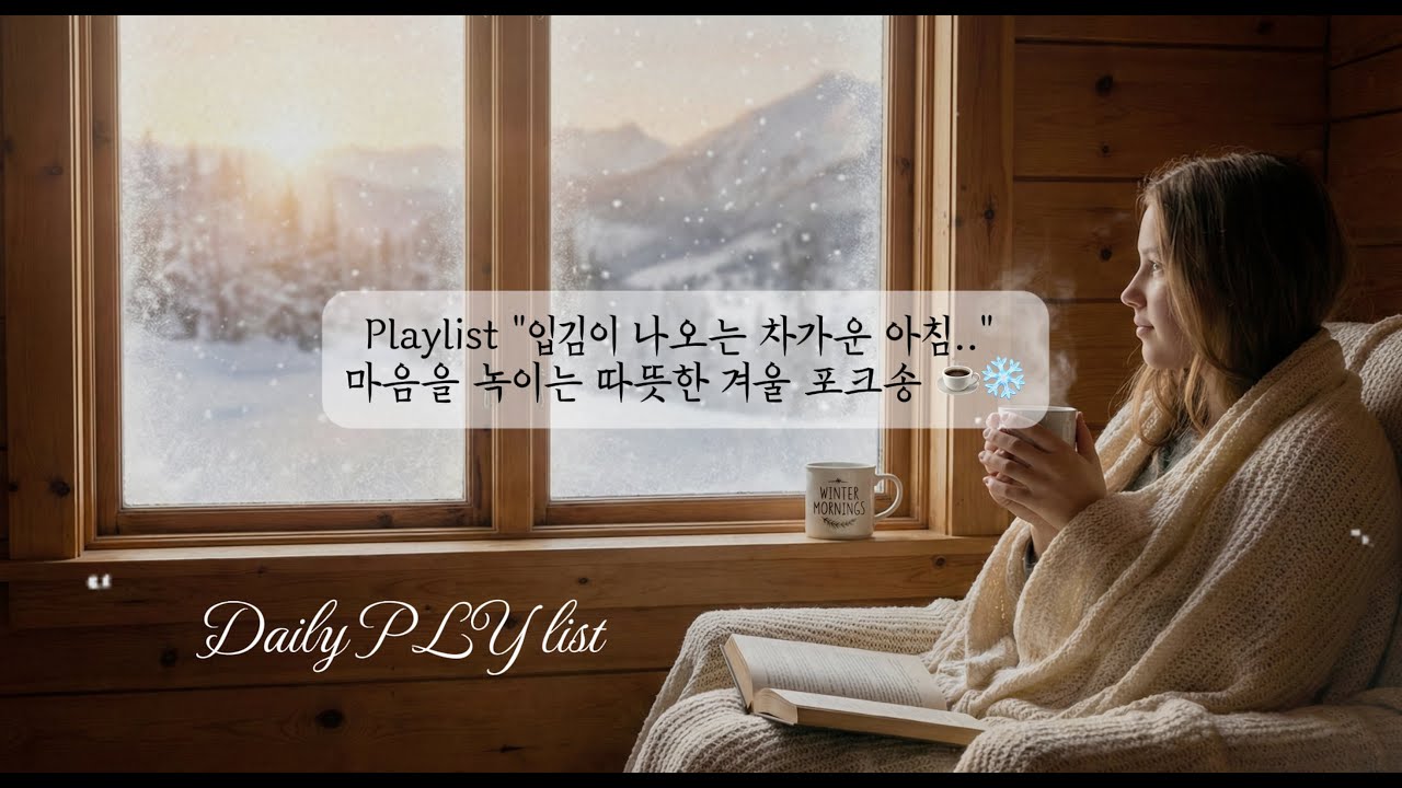 Playlist 입김이 나오는 차가운 아침   마음을 녹이는 따뜻한 겨울 포크송 ☕❄️