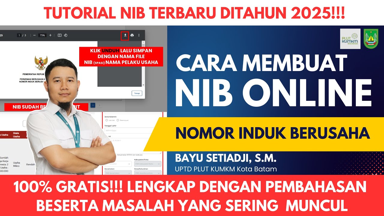 TERBARU 2025!!! CARA MEMBUAT NIB (NOMOR INDUK BERUSAHA) SECARA ONLINE MELALUI HP/LAPTOP GRATIS!!!