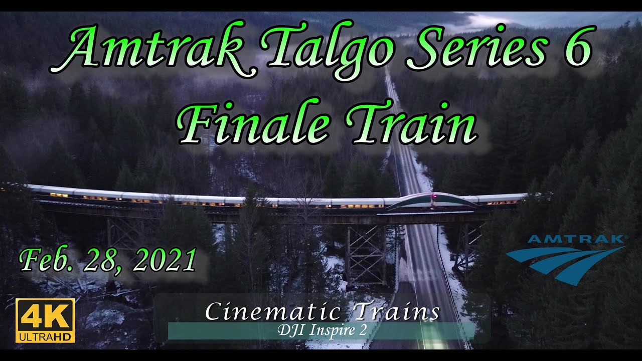 Amtrak Cascades Talgo Farewell Train | Western Oregon | Feb. 28, 2021 | DJI Inspire 2