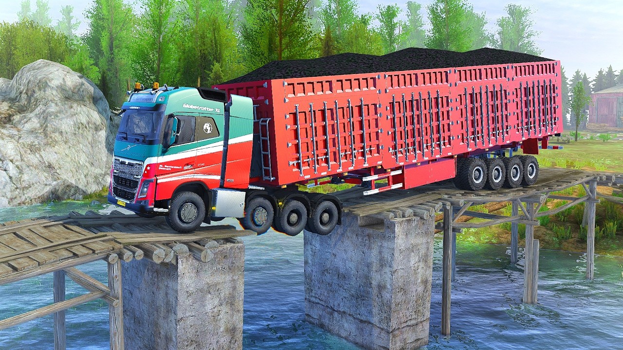 EXTREME Trucks DOMINATING Dangerous Bridge Crossing!