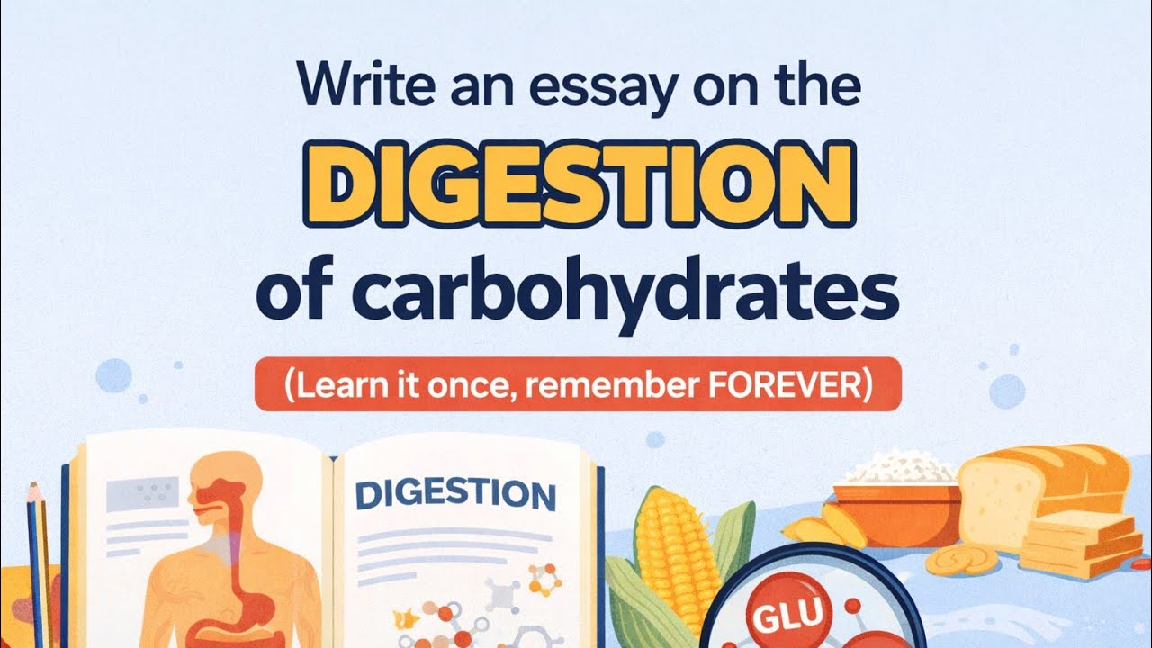 PQ/A: WRITE AN ESSAY ON THE DIGESTION OF CARBOHYDRATES|| GIT PHYSIOLOGY 