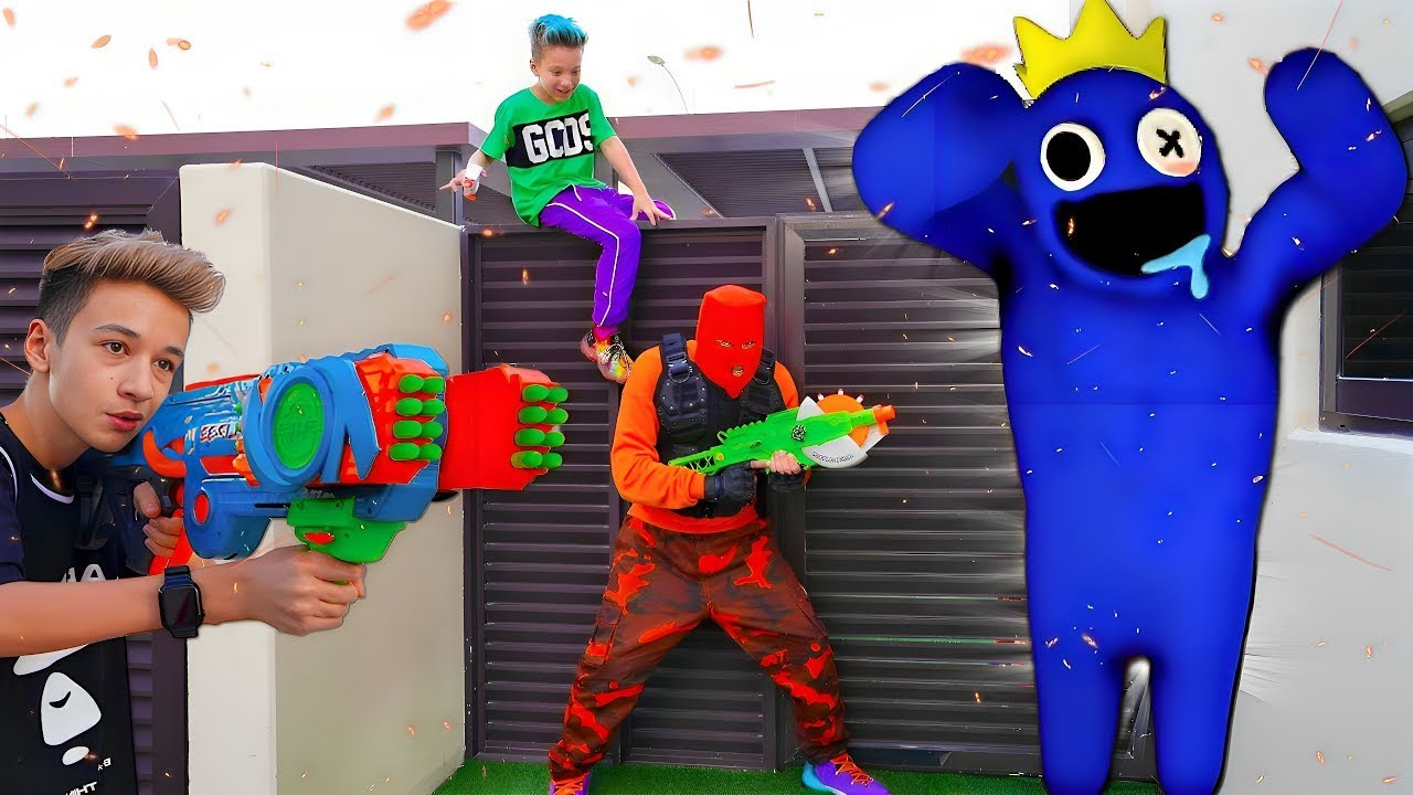Wkradliśmy się do domu tęczowych przyjaciół 😲 z NERF 24 godziny Rainbow Friends | Boys and Toys