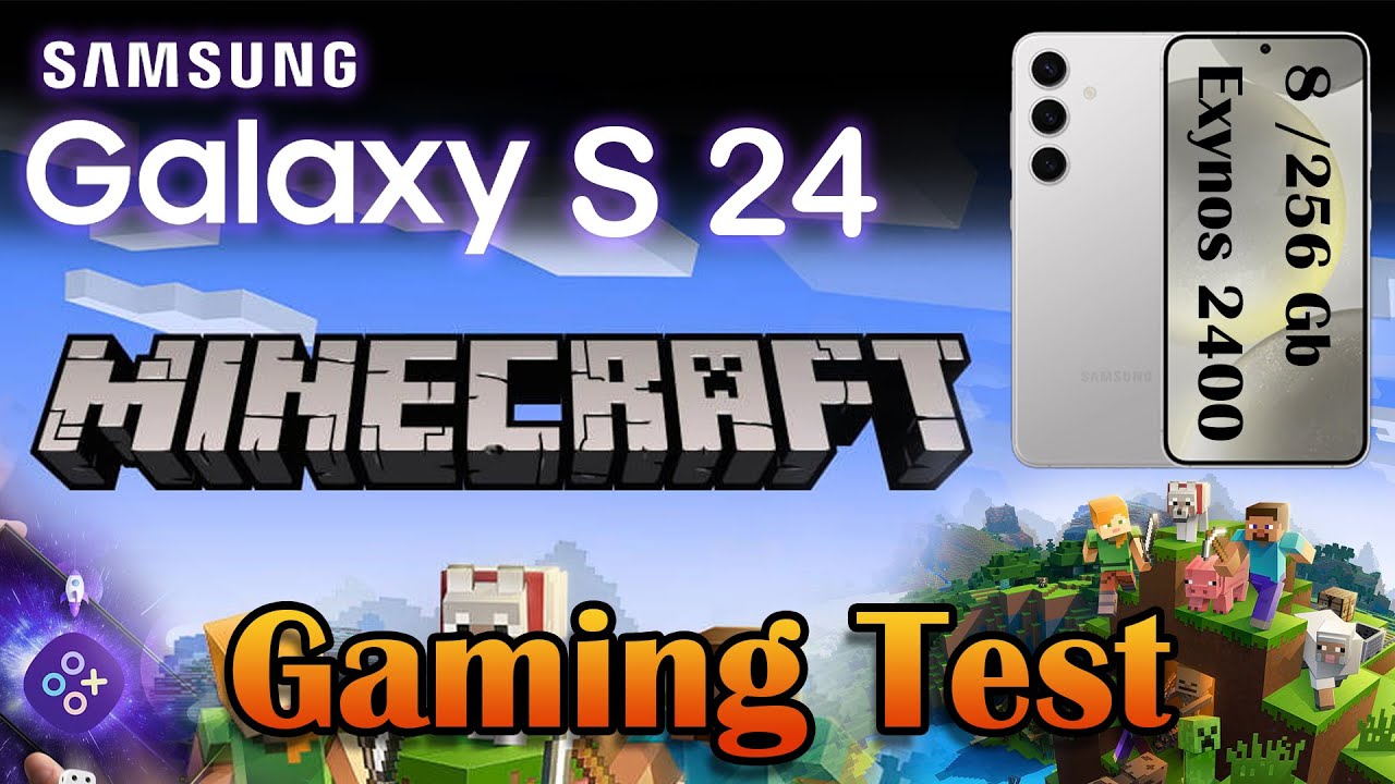 Samsung Galaxy S24 Minecraft Mobile Gaming Test | Exynos 2400 | 8GB 256 GB