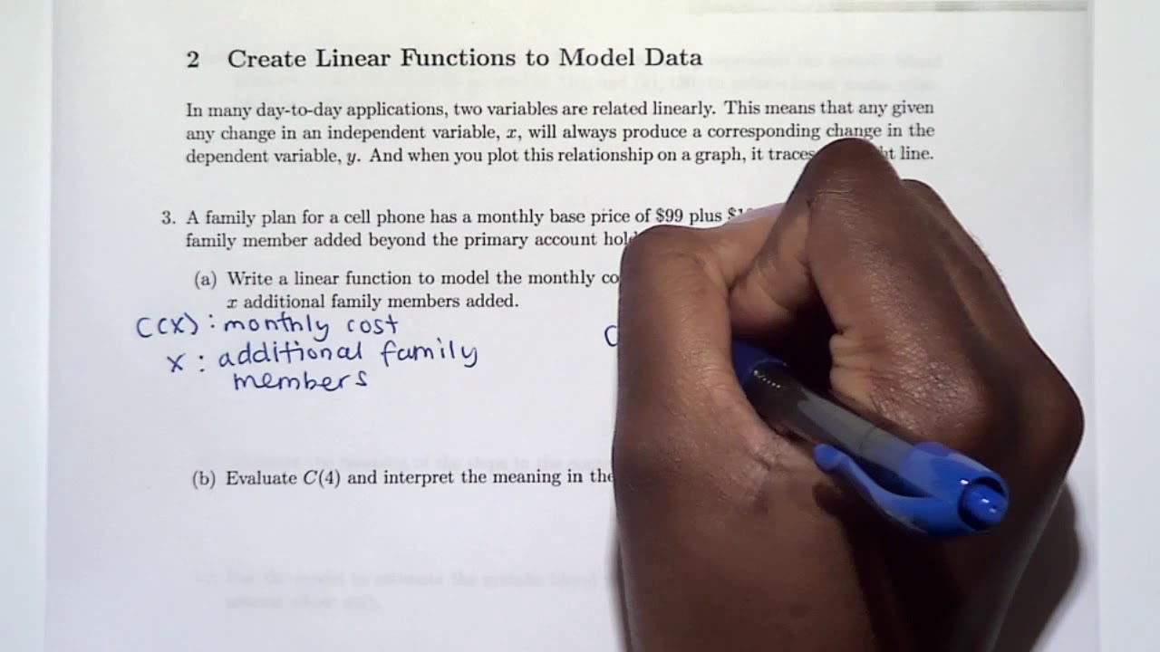 1.5 part 2 - Applications of Linear Equations and Modeling
