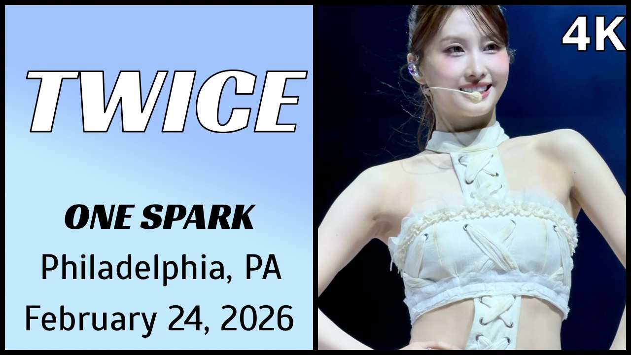 260224 트와이스 TWICE 나연 Momo Fancam - ONE SPARK live @ Xfinity Arena, Philadelphia, PA 4K