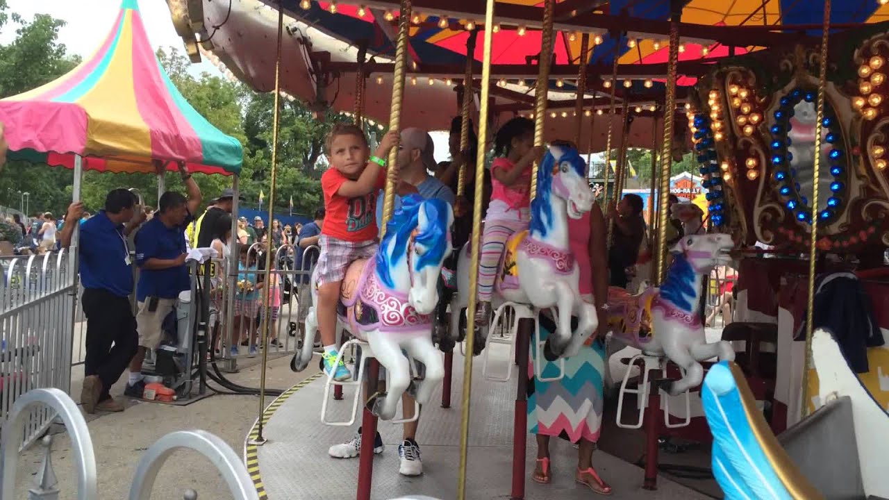 Casens first merry go round at state fair yearerday