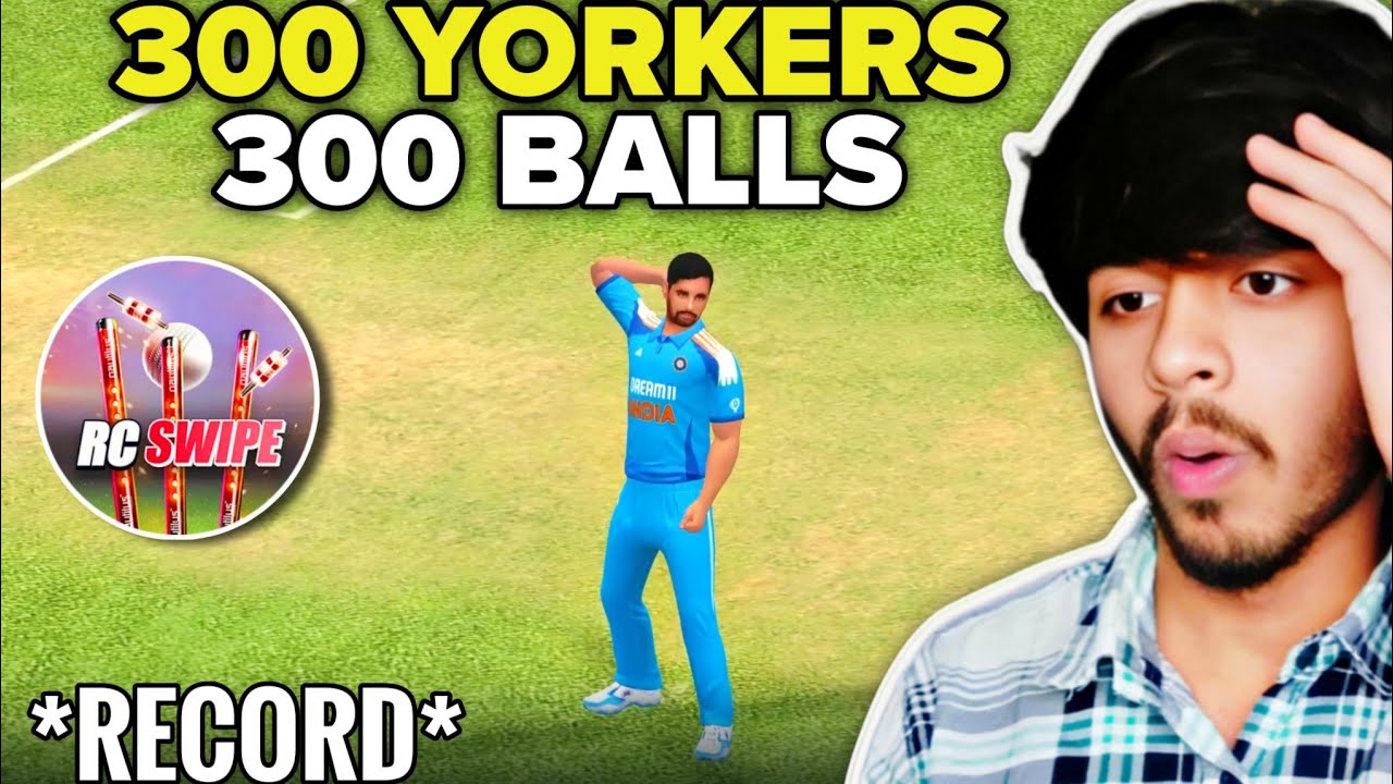 🤯300 BALLS 300 YORKERS First Time Ever In History Real Cricket Swipe