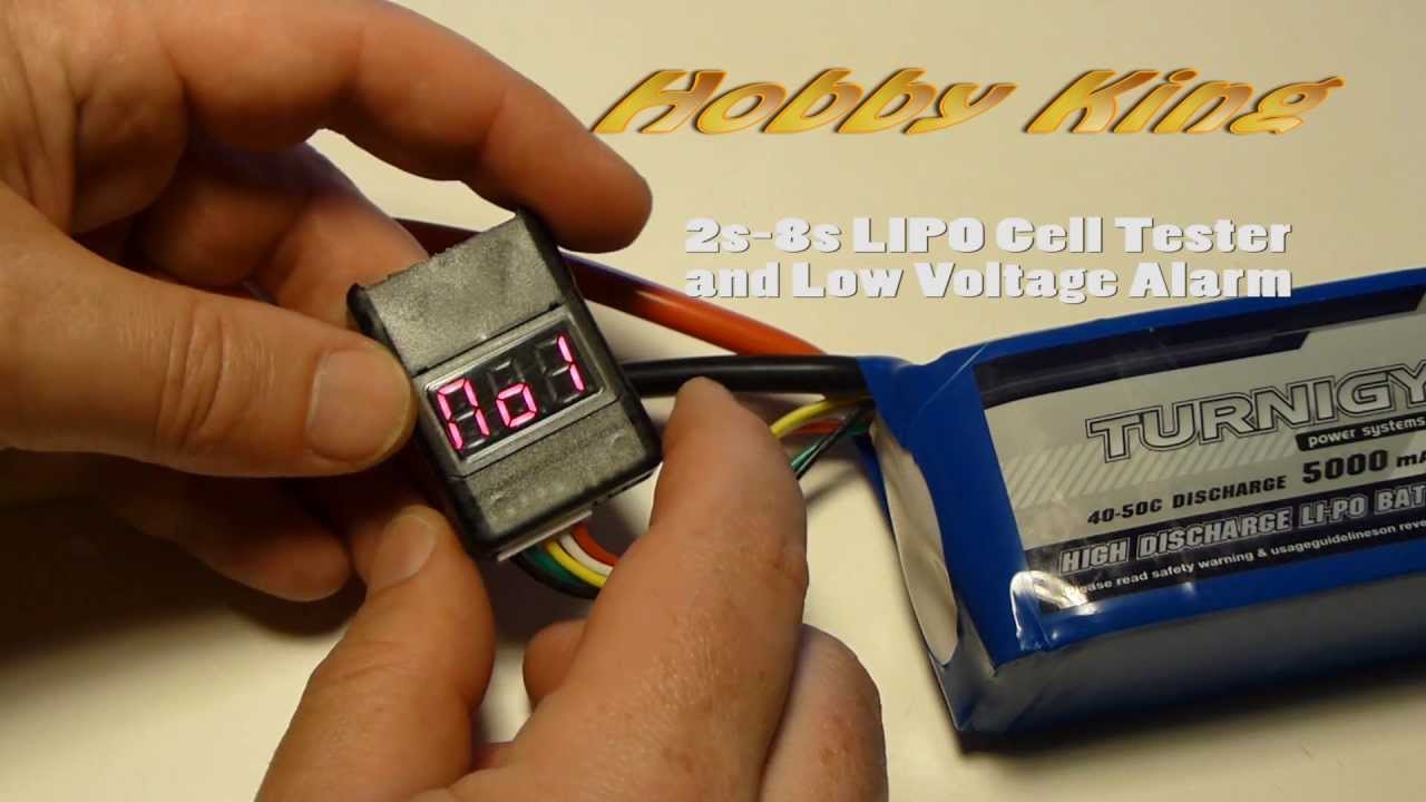 Hobby King LIPO 2-8s Cell Checker with Low Voltage Alarm