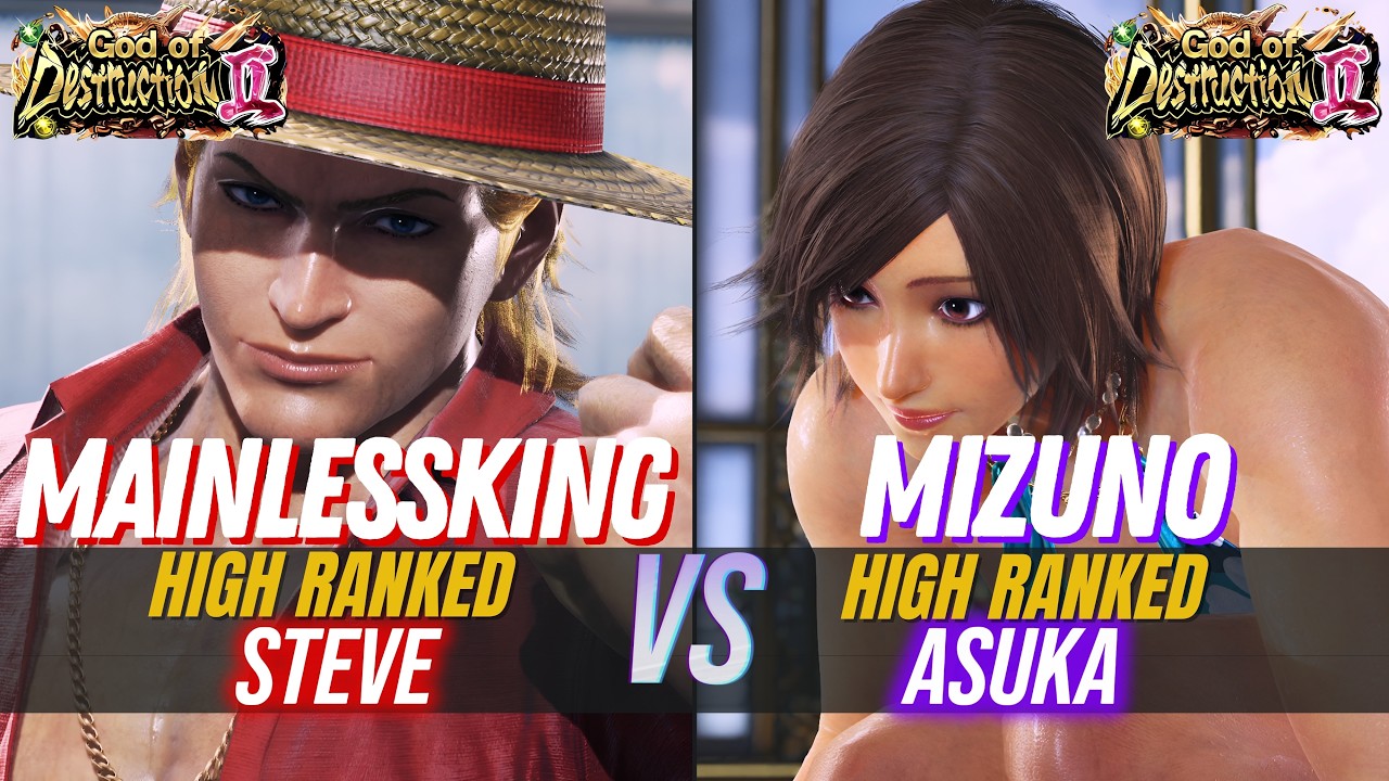 T8 ✪ MAINLESSKING (High Ranked Steve) 🆚 MIZUNO (High Ranked Asuka) ✪ Tekken 8 High Level Match