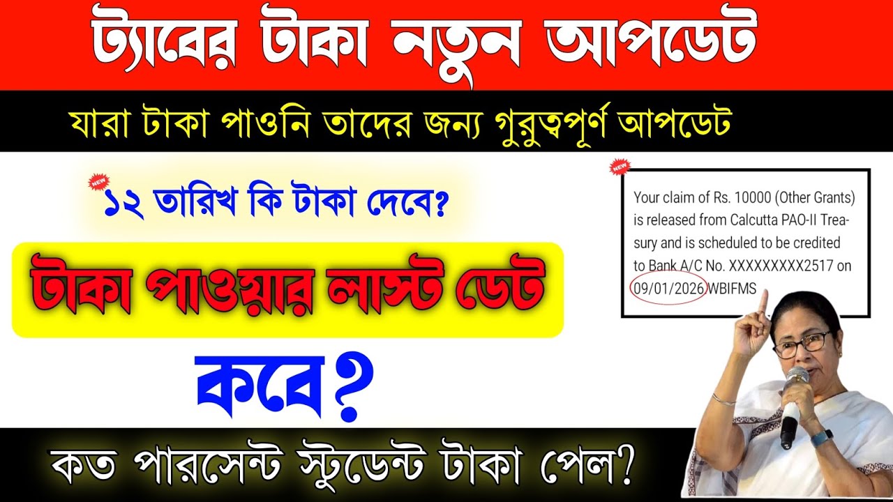🚨 Taber Taka: টাকা পাওয়ার লাস্ট ডেট কবে? Taruner Swapna Prakalpa Taka 2025 New Update | tab er taka