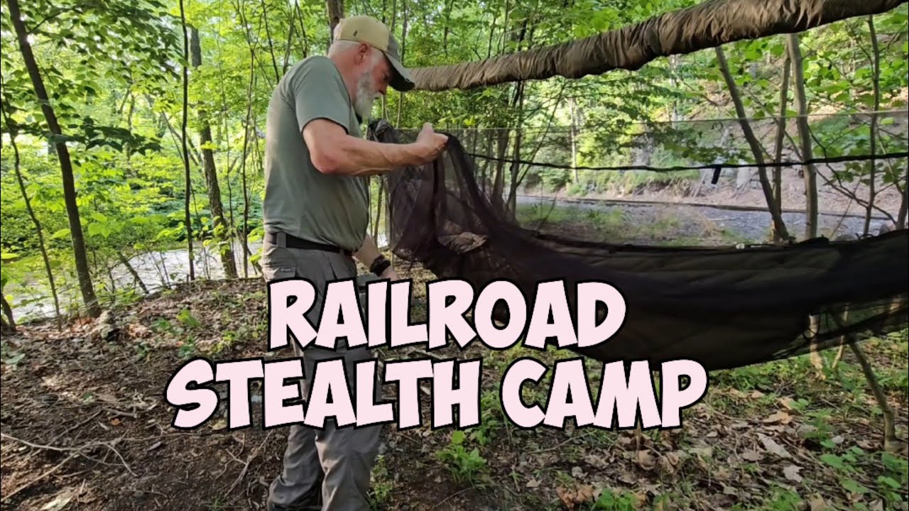 Stealth Camping Along Train Tracks - Railroad Stealth Camp
