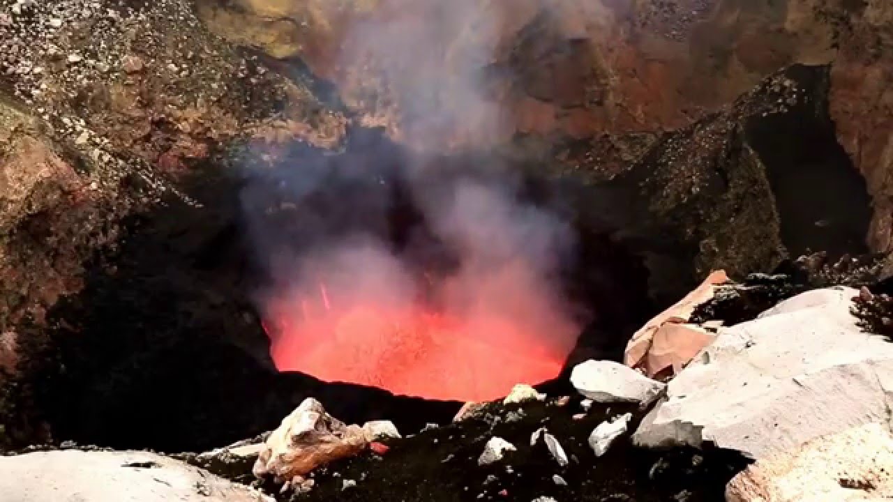 Decent into Benbow crater, Ambrym, Vanuatu.