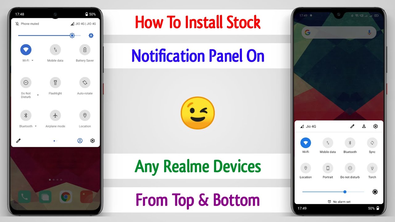 How To Install Stock Android Notification Panel On Any Realme Devices 😯🔥 | Realme Stock Android 😀❤️