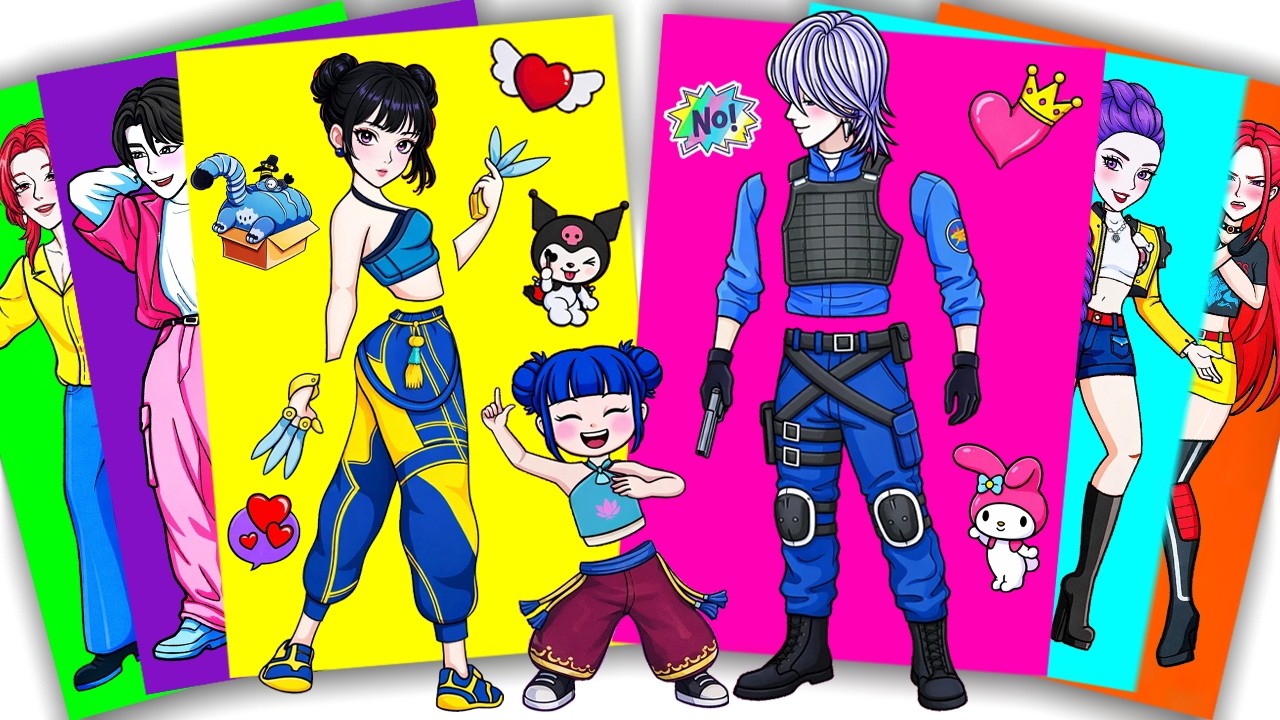 KPOP DEMON HUNTERS - Secret Mission of HUNTRIX Zoey x Baby and Jinu Saja | Sticker Book DIY