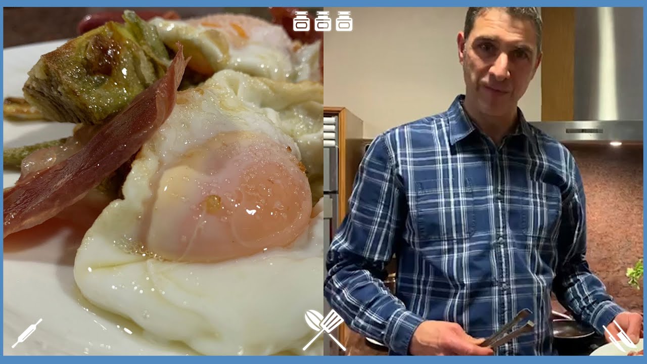 Com es fan els ous ferrats amb carxofes fregides i pernil? Recepta del cuiner Gerard Solís
