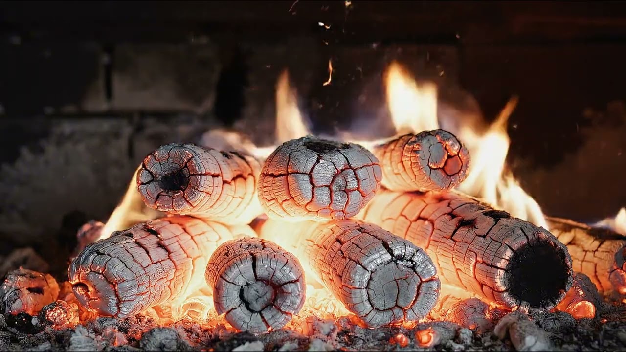 White Fire Embers for 1 Hour | Relaxing Fireplace Crackling Sounds