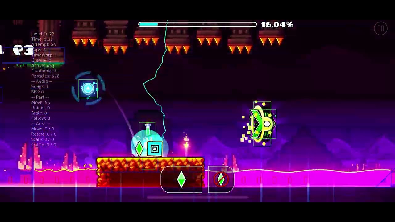 Beating dash practice mode with microphone #gd #geometrydash