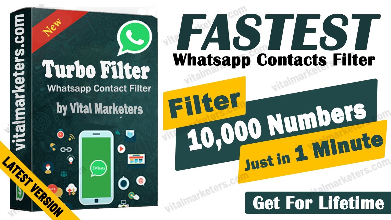 How to Use Vital Turbo WhatsApp Filter & Numbers Generator Tool | Very Fast Verify & Check Contacts