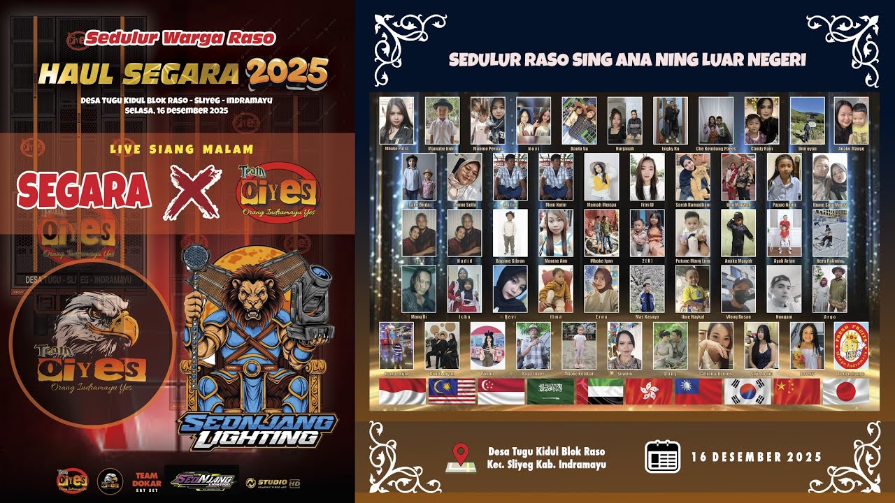 LIVE MUSIC TEAM OIYES || HAUL SEGARA 2025 ( SEDULUR WARGA RASO ) || DESA TUGU  || 16 DES 2025 SIANG