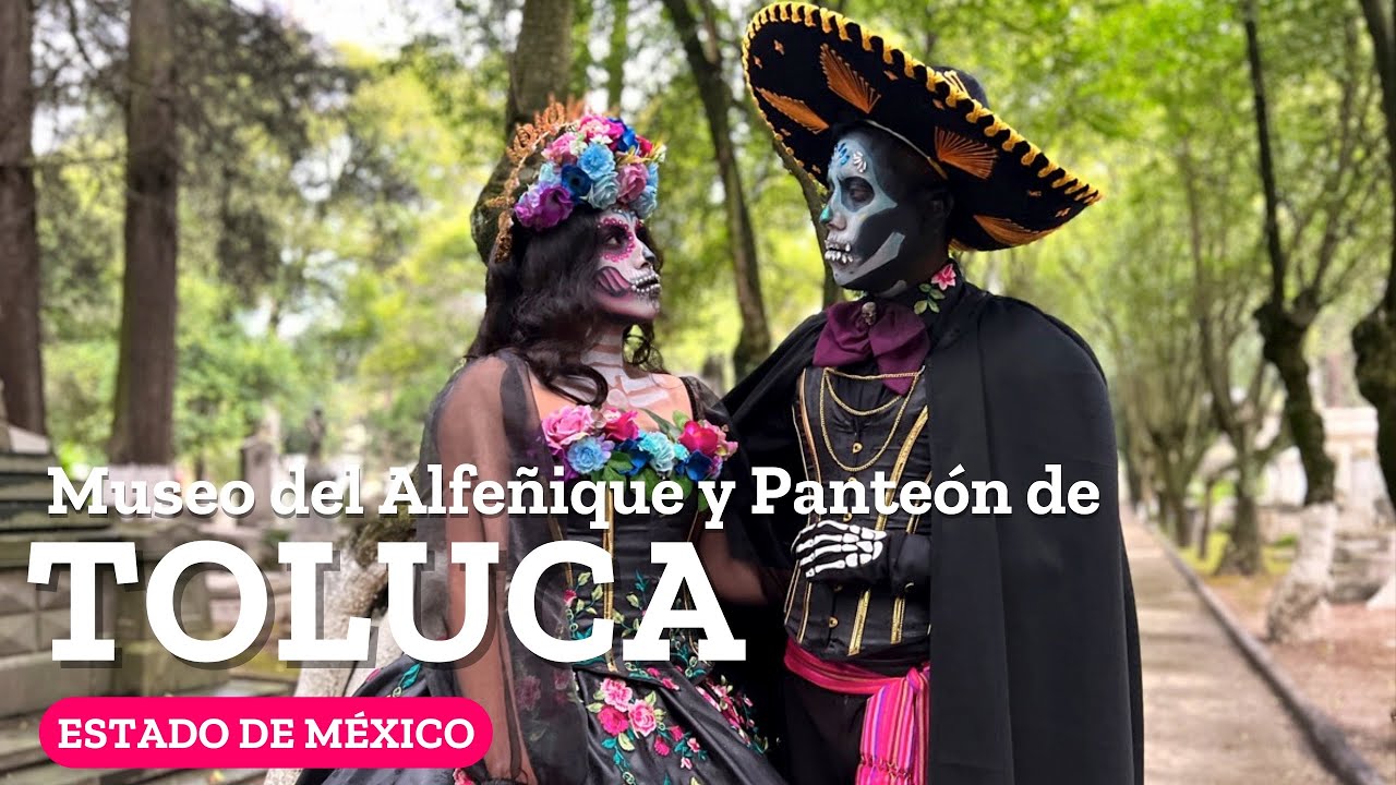 Panteon General de Toluca durante el recorrido de leyendas de la Feria del Alfeñique