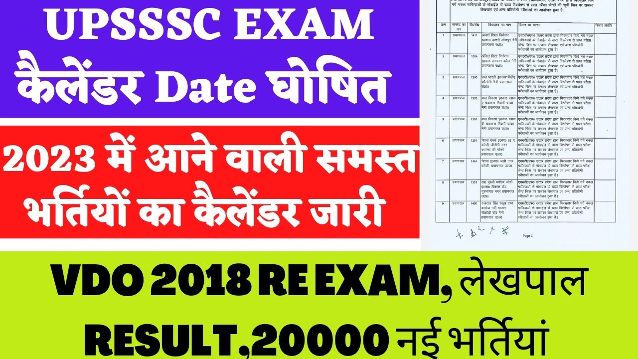 Vdo Re Exam Date 2022 | Upsssc Vdo Re Exam Date 2022 Latest News Today | Lekhpa News Today