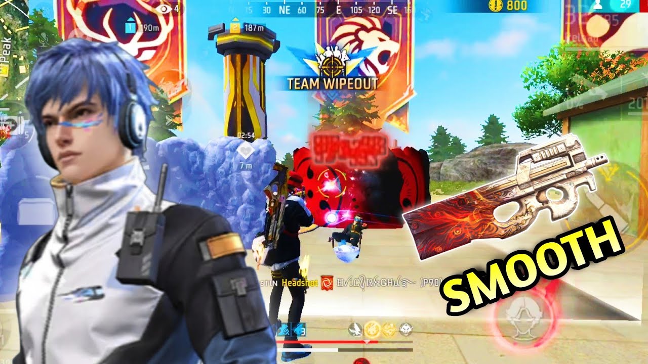 P90 SMOOTH ||| TELUGU లో  GAMEPLAY #freefire #ff #telugu #solovssquad #viral #mobilegame #shorts 