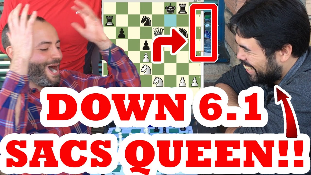 GM Hikaru SACS Queen While DOWN 6.1 vs 2200 Doctor! GM Hikaru vs Dr Max Attack